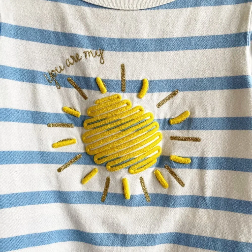 Gap Striped Embroidered Sunshine Tee